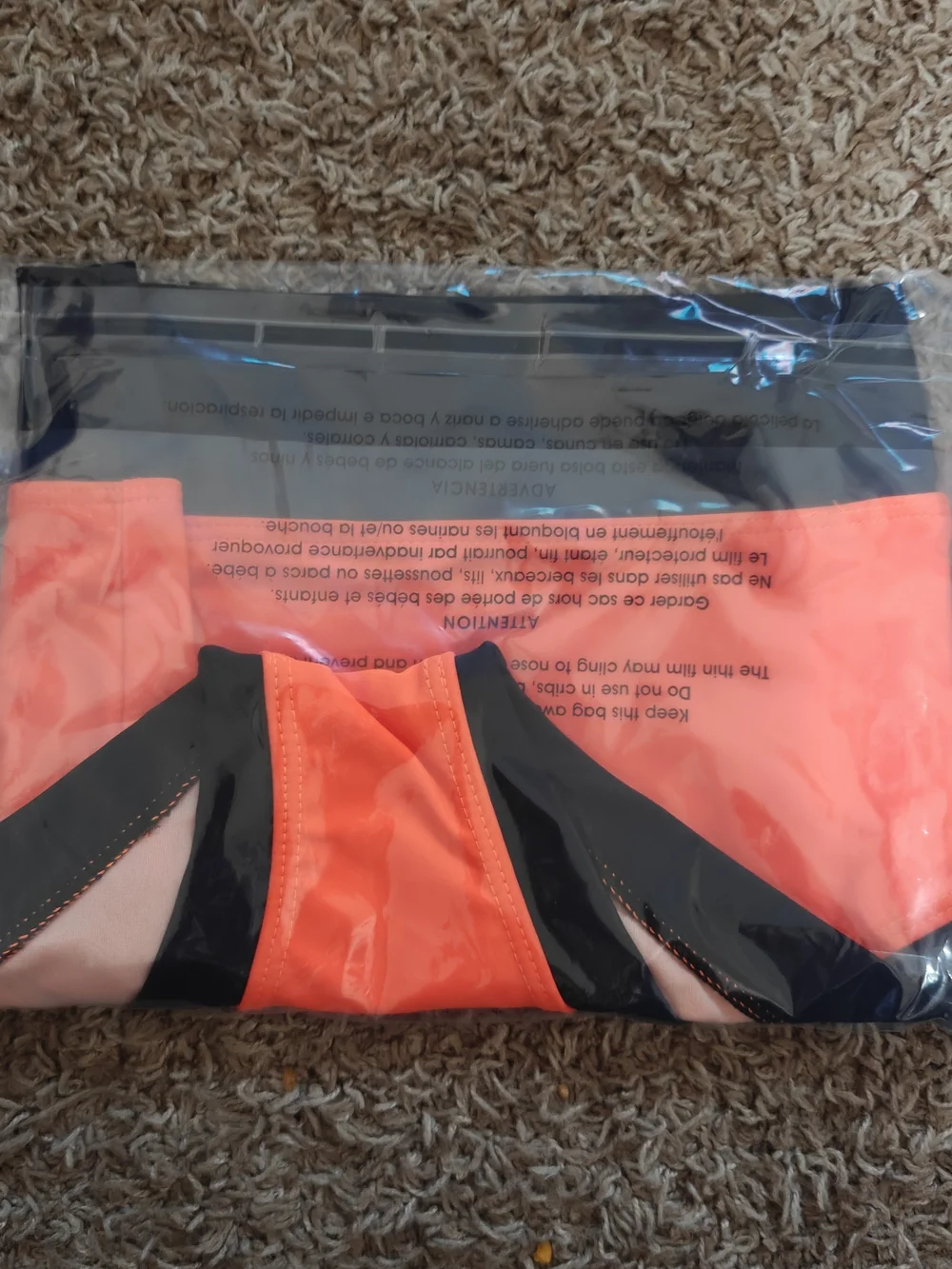 Kandi Kouture Bright Orange Dance Briefs with Black Trim